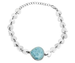 Heart - Larimar (Dominican Republic) Bracelet EXB01660 B-1044, 17x17 mm