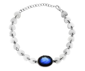 Heart - Blue Fire Labradorite Bracelet EXB01666 B-1044, 12x16 mm