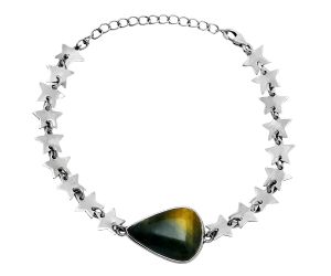 Star - Blue Tiger Eye Bracelet EXB01673 B-1044, 15x20 mm