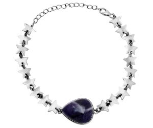 Star - Chevron Amethyst Bracelet EXB01676 B-1044, 15x19 mm