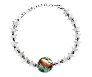 Star - Spiny Oyster Turquoise Bracelet EXB01677 B-1044, 16x16 mm