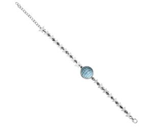 Star - Sky Blue Topaz Checker Bracelet EXB01685 B-1044, 15x15 mm