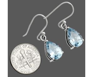 Sky Blue Topaz Earrings EXE01001 E-1021, 8x12 mm