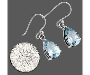 Sky Blue Topaz Earrings EXE01010 E-1021, 8x12 mm