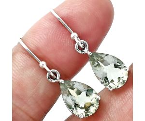 Prasiolite (Green Amethyst) Earrings EXE01014 E-1021, 8x12 mm