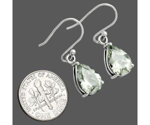 Prasiolite (Green Amethyst) Earrings EXE01014 E-1021, 8x12 mm