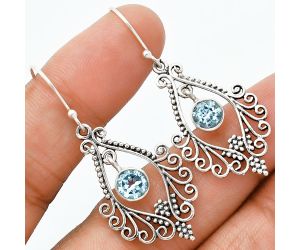 Sky Blue Topaz Earrings EXE01060 E-1075, 6x6 mm