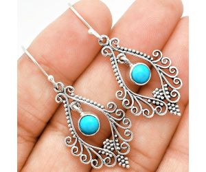 Sleeping Beauty Turquoise Earrings EXE01136 E-1075, 6x6 mm