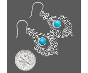 Sleeping Beauty Turquoise Earrings EXE01136 E-1075, 6x6 mm