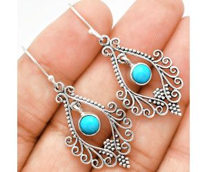 Sleeping Beauty Turquoise Earrings EXE01138 E-1075, 6x6 mm