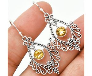 Citrine Earrings EXE01144 E-1075, 6x6 mm