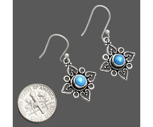 Sleeping Beauty Turquoise Earrings EXE01174 E-1250, 5x5 mm