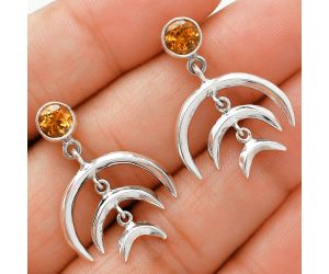 Citrine Earrings EXE01264 E-1249, 6x6 mm