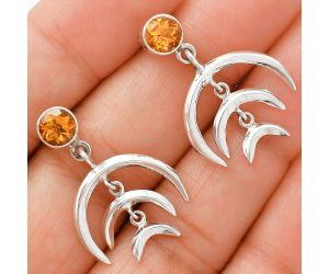 Citrine Earrings EXE01267 E-1249, 6x6 mm