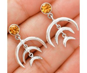 Citrine Earrings EXE01268 E-1249, 6x6 mm