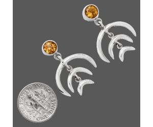 Citrine Earrings EXE01268 E-1249, 6x6 mm