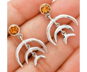 Citrine Earrings EXE01269 E-1249, 6x6 mm