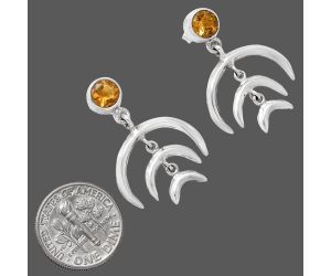 Citrine Earrings EXE01269 E-1249, 6x6 mm