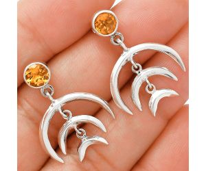 Citrine Earrings EXE01274 E-1249, 6x6 mm