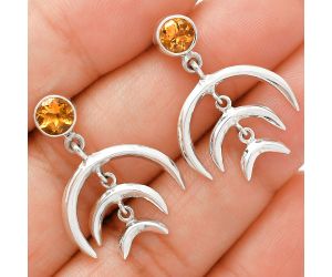 Citrine Earrings EXE01275 E-1249, 6x6 mm