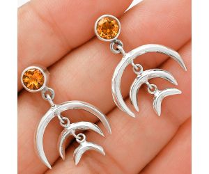 Citrine Earrings EXE01279 E-1249, 6x6 mm