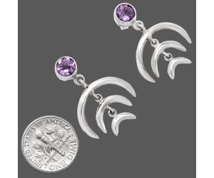 African Amethyst Earrings EXE01285 E-1249, 6x6 mm