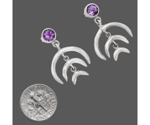 African Amethyst Earrings EXE01290 E-1249, 6x6 mm