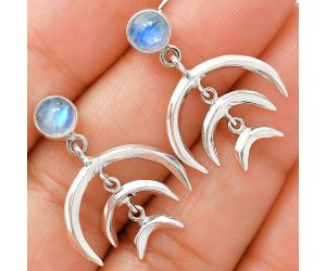 Rainbow Moonstone Earrings EXE01313 E-1249, 6x6 mm