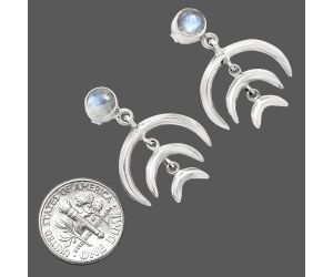 Rainbow Moonstone Earrings EXE01317 E-1249, 6x6 mm