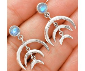 Rainbow Moonstone Earrings EXE01318 E-1249, 6x6 mm