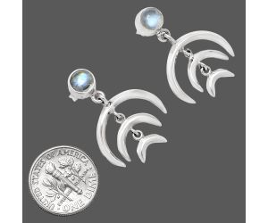 Rainbow Moonstone Earrings EXE01318 E-1249, 6x6 mm