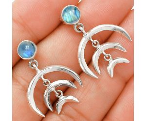 Rainbow Moonstone Earrings EXE01319 E-1249, 6x6 mm