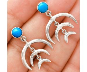 Sleeping Beauty Turquoise Earrings EXE01351 E-1249, 6x6 mm