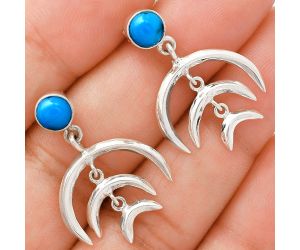 Sleeping Beauty Turquoise Earrings EXE01352 E-1249, 6x6 mm