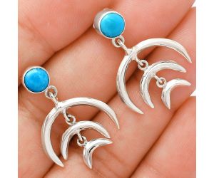 Sleeping Beauty Turquoise Earrings EXE01354 E-1249, 6x6 mm