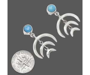 Sleeping Beauty Turquoise Earrings EXE01354 E-1249, 6x6 mm