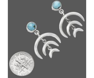 Sleeping Beauty Turquoise Earrings EXE01355 E-1249, 6x6 mm