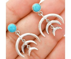 Sleeping Beauty Turquoise Earrings EXE01356 E-1249, 6x6 mm