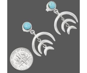 Sleeping Beauty Turquoise Earrings EXE01356 E-1249, 6x6 mm