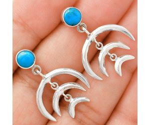 Sleeping Beauty Turquoise Earrings EXE01357 E-1249, 6x6 mm