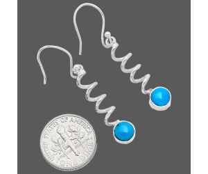 Sleeping Beauty Turquoise Earrings EXE01460 E-1047, 6x6 mm