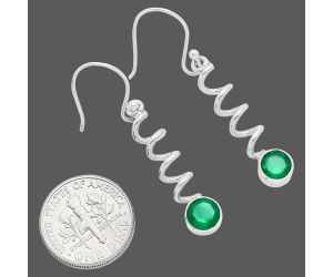 Green Onyx Earrings EXE01467 E-1047, 6x6 mm