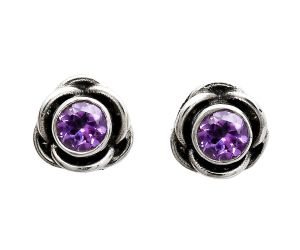 Amethyst Stud Earrings EXE01667 E-1248, 5x5 mm