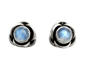 Rainbow Moonstone Stud Earrings EXE01678 E-1248, 5x5 mm