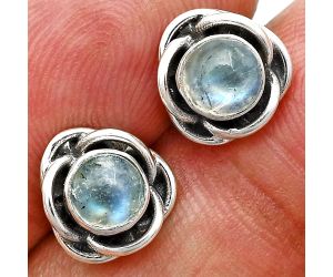 Rainbow Moonstone Stud Earrings EXE01679 E-1248, 5x5 mm