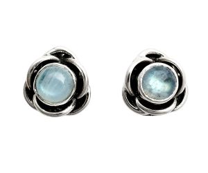 Rainbow Moonstone Stud Earrings EXE01680 E-1248, 5x5 mm