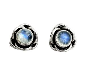 Rainbow Moonstone Stud Earrings EXE01682 E-1248, 5x5 mm