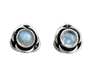 Rainbow Moonstone Stud Earrings EXE01685 E-1248, 5x5 mm