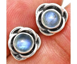 Rainbow Moonstone Stud Earrings EXE01686 E-1248, 5x5 mm