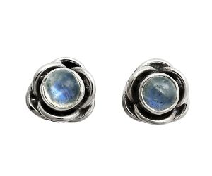 Rainbow Moonstone Stud Earrings EXE01686 E-1248, 5x5 mm